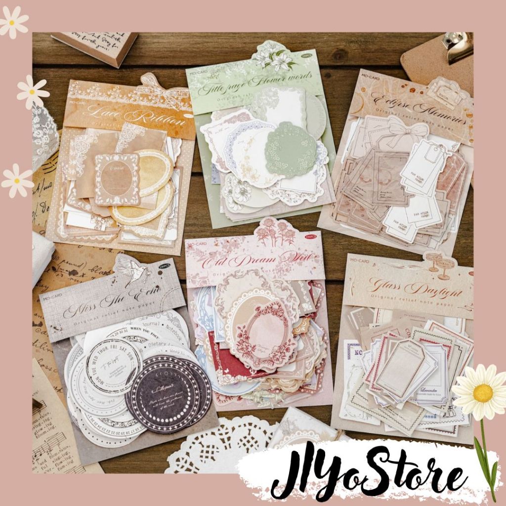 

100pcs Kertas Art Paper Deco Vintage Klasik Craft Bujo Scrapbook Journaling Jurnal Aesthetic DIY