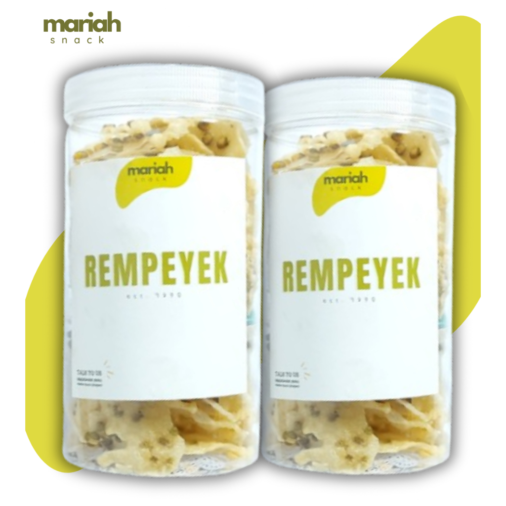 

MARIAH SNACK - Rempyek Kacang Hijau Renyah Premium Toples 1000ML