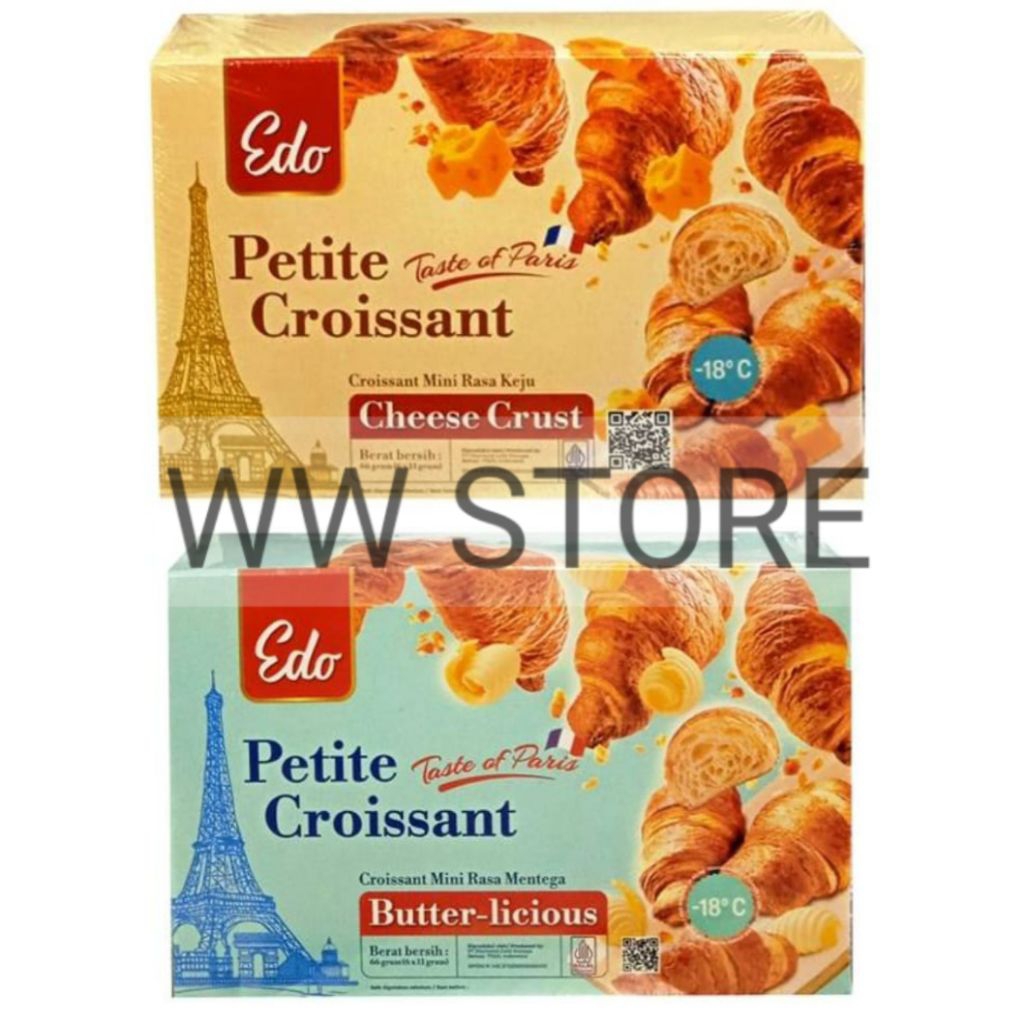 

Roti mini rasa keju mentega beku Edo Taste of Paris frozen Petite Croissant Cheese Crust Butterlicious Butter - licious 66g ( 6x11g )