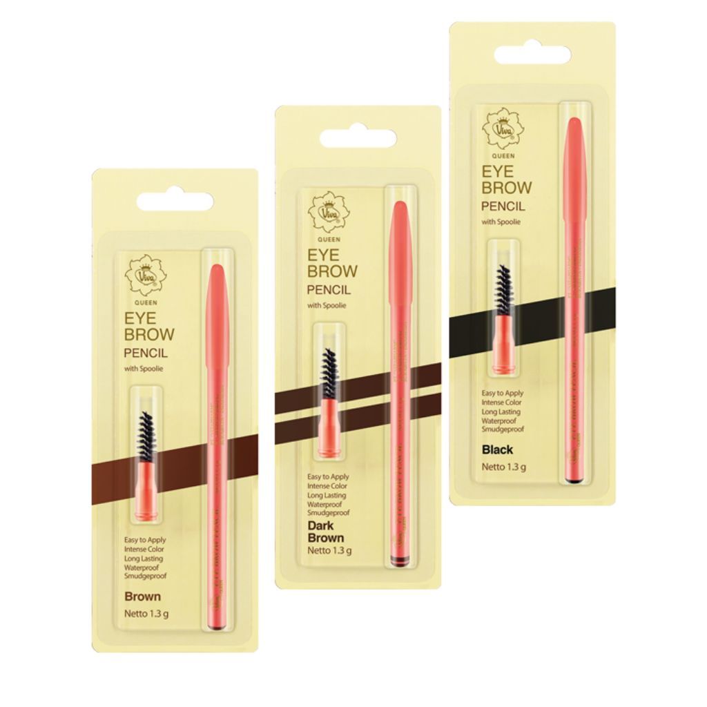 GC Kosmetik Viva Queen EyeBrow Pensil Alis LIMITED EDITION (WATERPROOF & dilengkapi dengan Rautan at