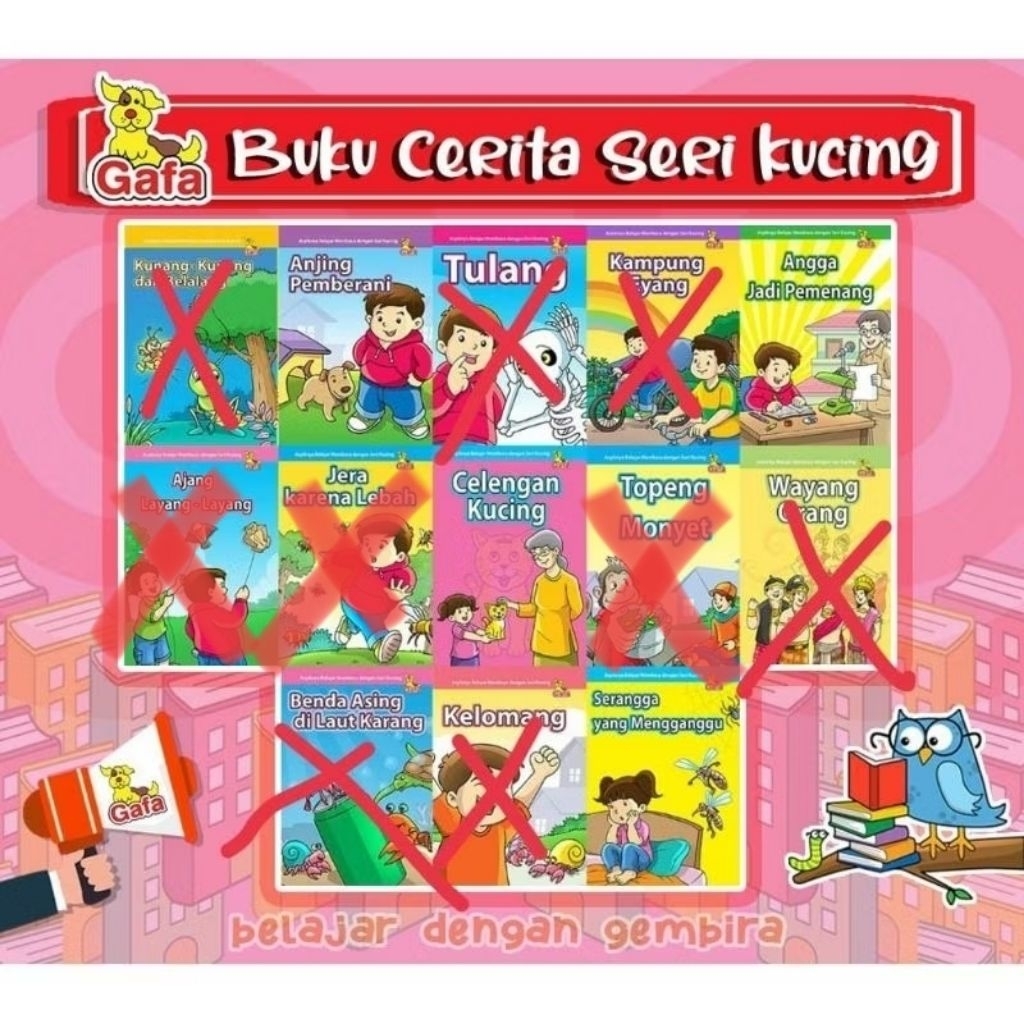 Buku cerita anak PAUD TK Gafabaca seri kucing