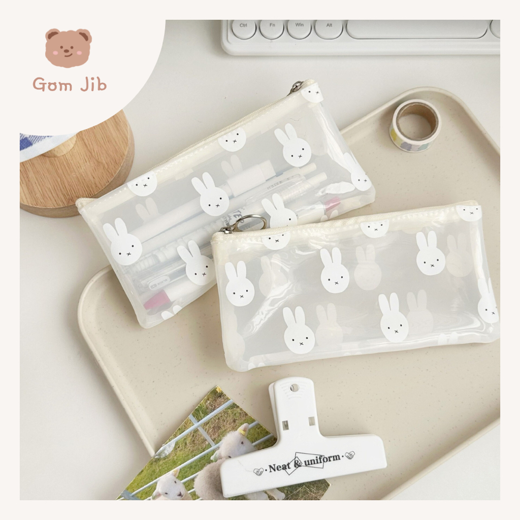 

Bunny Miffy Pencil Case / Tempat Pensil Kelinci Lucu / Kotak Pensil Transparan / Stationery GOM JIB