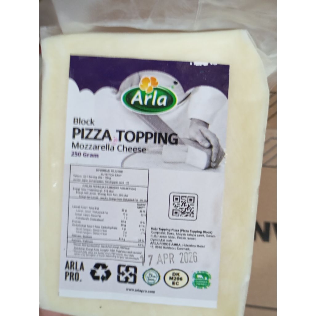 

[KHUSUS INSTAN] ARLA Mozarella Cheese Keju 250gr