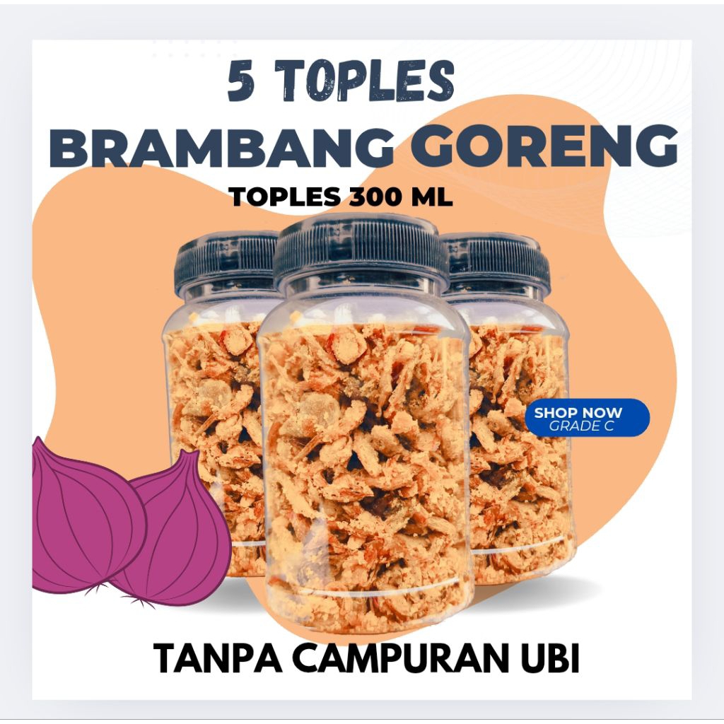 

brambang goreng 5 toples praktis siap santap