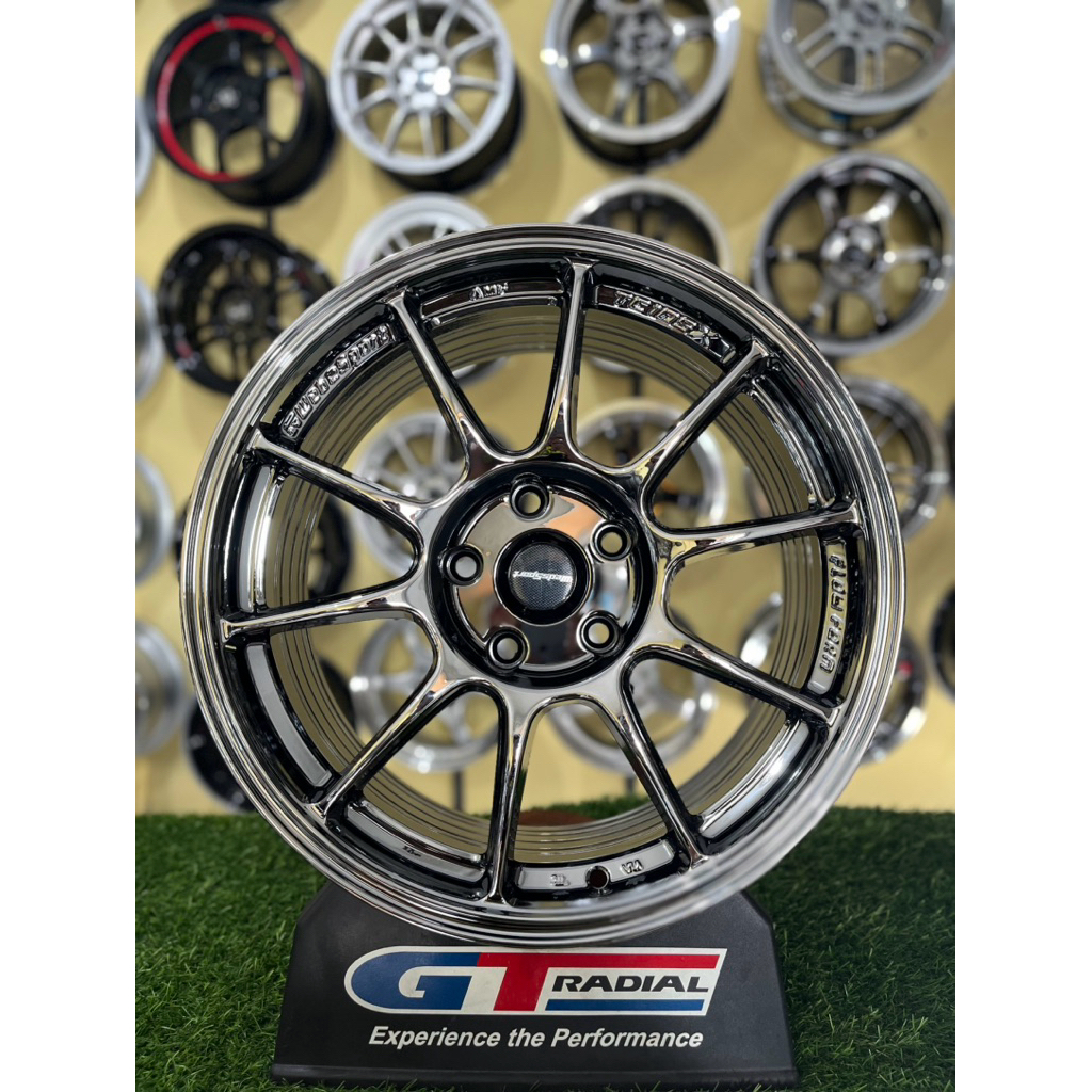 velg wedsport tc105 r17 black chrome pcd 5x114 lebar 8 kondisi baru