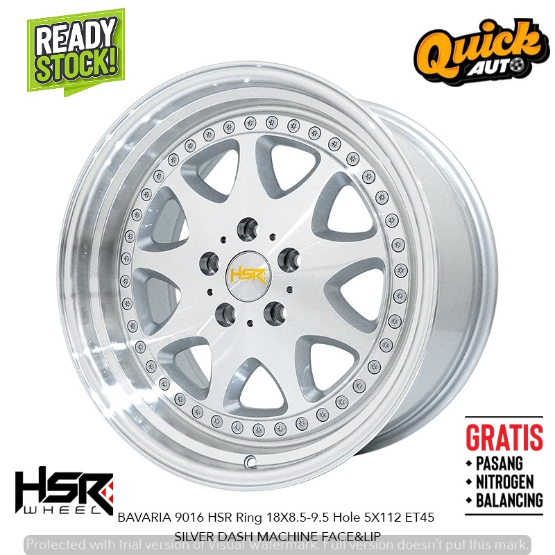 VELG MOBIL  BRABUS HSR BAVARIA R18 H5X112 COCOK UNTUK MERCY AUDI PNP 5X114,3 XPANDER CAMRY ACCORD GR
