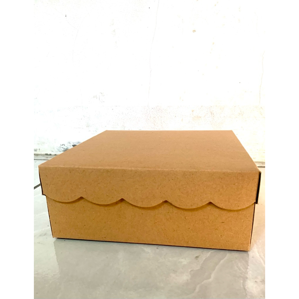 

DUS NASI UK 20x20x7 COKLAT POLOS || KARDUS NASI || KARDUS KUE ||