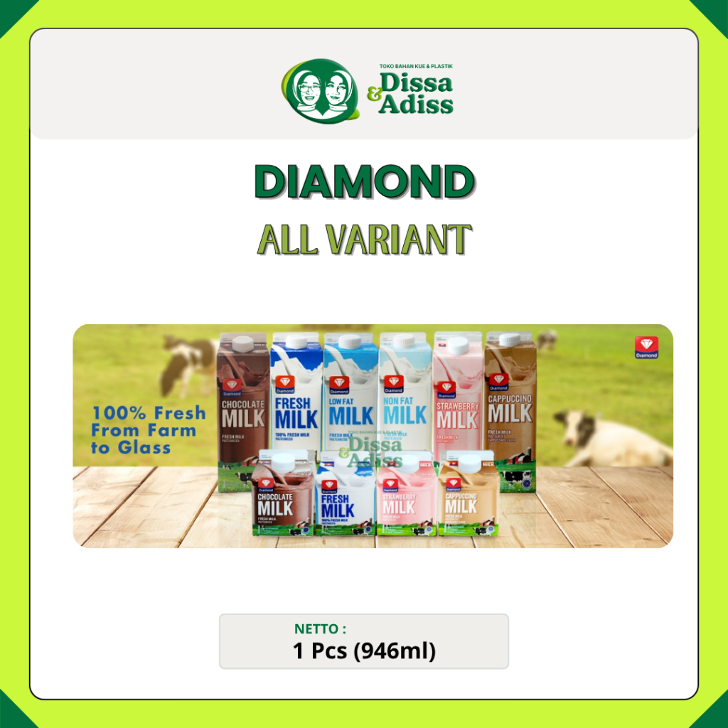 

Diamond Milk Full Cream 1000ml | Susu Full Cream - Tobaqdissa
