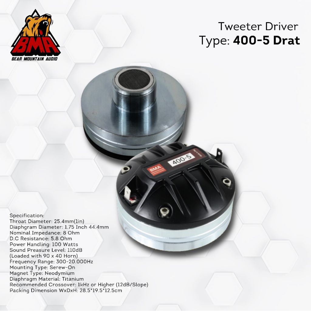 TWEETER DRIVER BMA 400-5 DRAT / TWEETER DRIVER