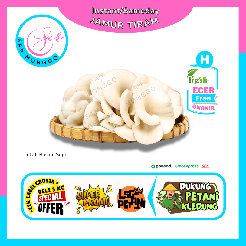 

Sanmonggoo >> Jamur Tiram >> Hasil Bumi Sindoro Sumbing Ecer (H)