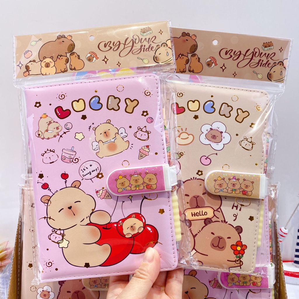 

Purple BK003 Buku Diary Capybara Sanrio dengan Pin Lock atau Kunci Secret Rahasia Free Pulpen Journal Buku Catatan Notebook Diary Kuromi Melody Cinamoroll Hello Kitty