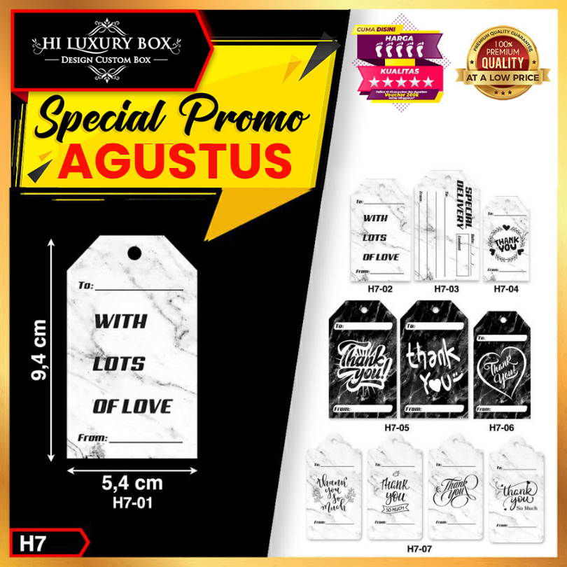 

Hang Tag | Label Baju | Hangtag Baju | Ivory | Murah | H7