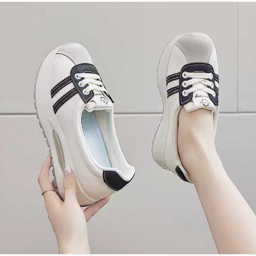 Gevani Sneakers Wanita Fashion Kekinian Sol Tebal 3cm | Sepatu Casual Stylish Harian 36-40 (AS207)