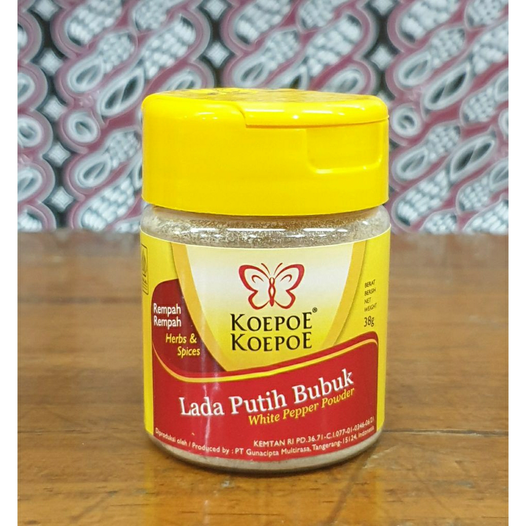 

Lada putih bubuk / white pepper powder merk Koepoe Koepoe