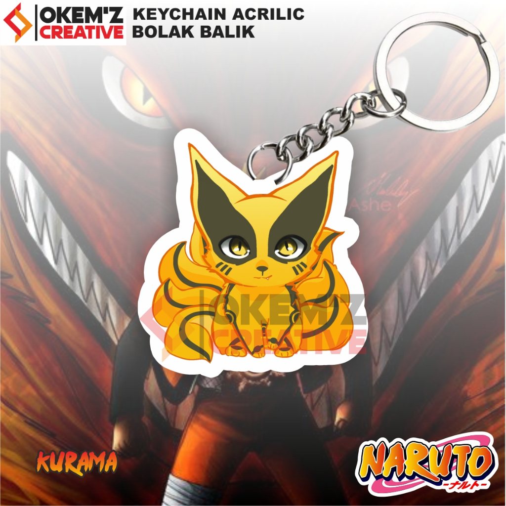 Souvenir Gantungan Kunci KURAMA KYUBI Anime Naruto - Gantungan Kunci Anime Naruto - Aksesoris Anime 
