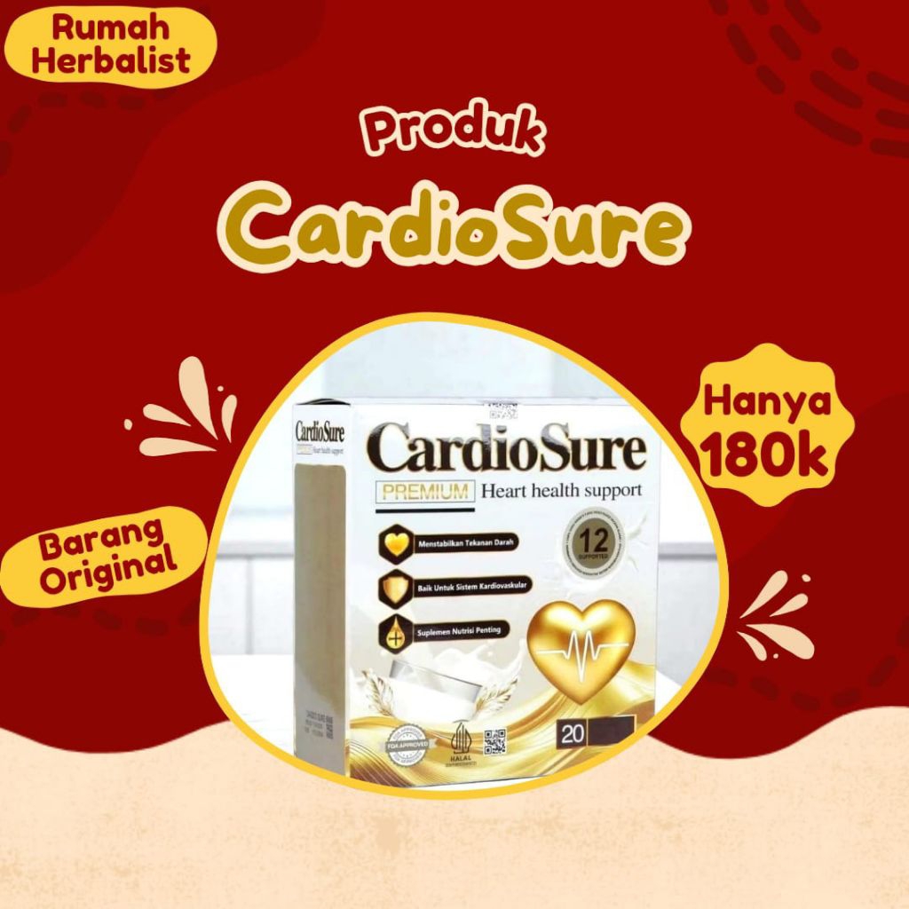 

CardioSure Premium Susu Herbal Untuk Hipertensi Jantung Dan Kolesterol Atasi Tekanan Darah Tinggi Original