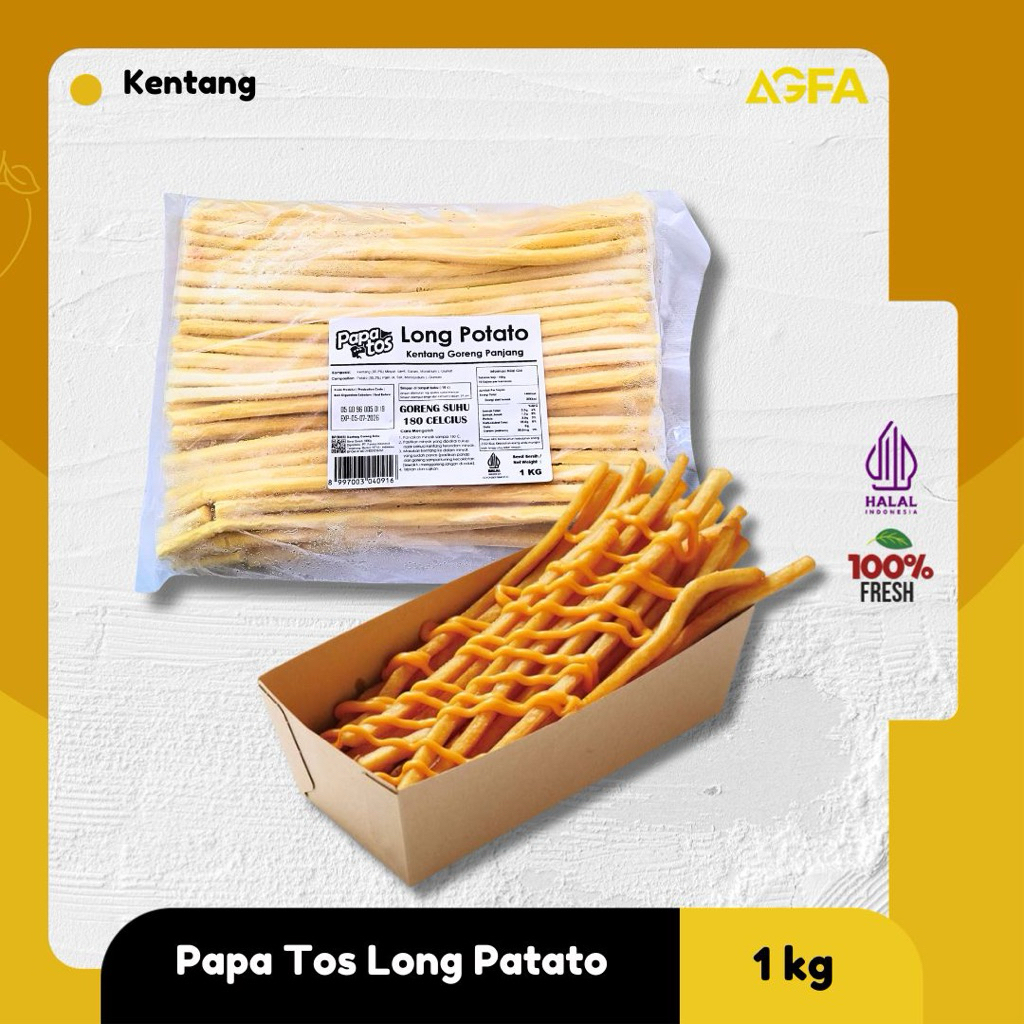 

KENTANG GORENG 1 KG / KENTANG STRAIGHT CUT / POTATO WEDGES / RANCH HARVEST MEGA WEDGES / RANCH HARVEST SHOESTRING / KENTANG GORENG / KENTANG GORENG FROZEN / KENTANG BEKU BERBUMBU