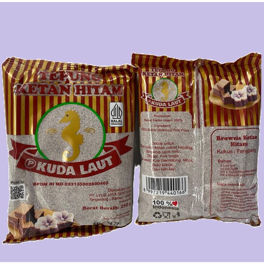 

Tepung Ketan Hitam Kuda Laut 250gr