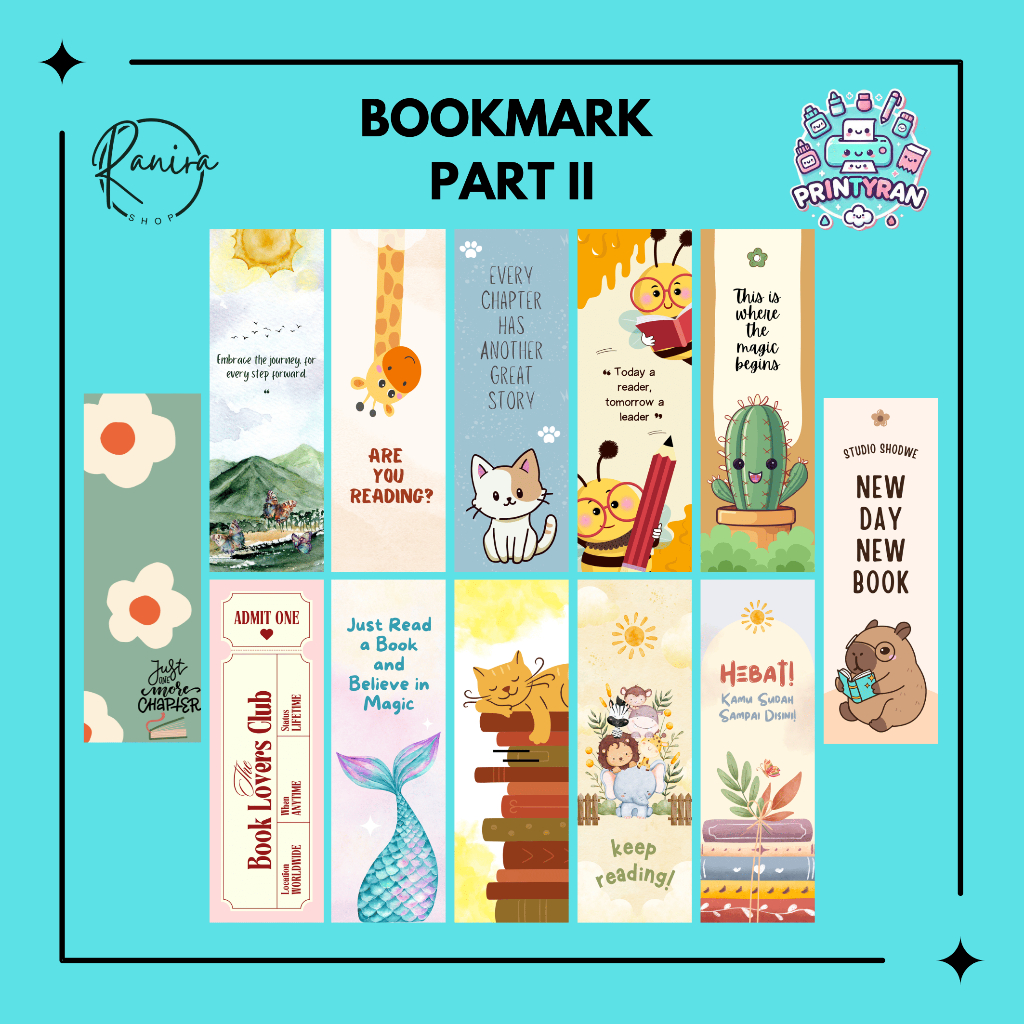 

Printyran - Pembatas buku/bookmark murah
