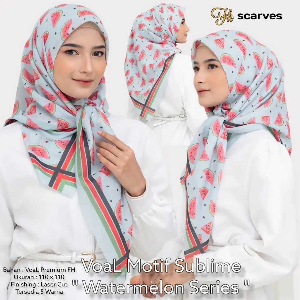 FH Scarf Jilbab Motif Semangka Palestine Series