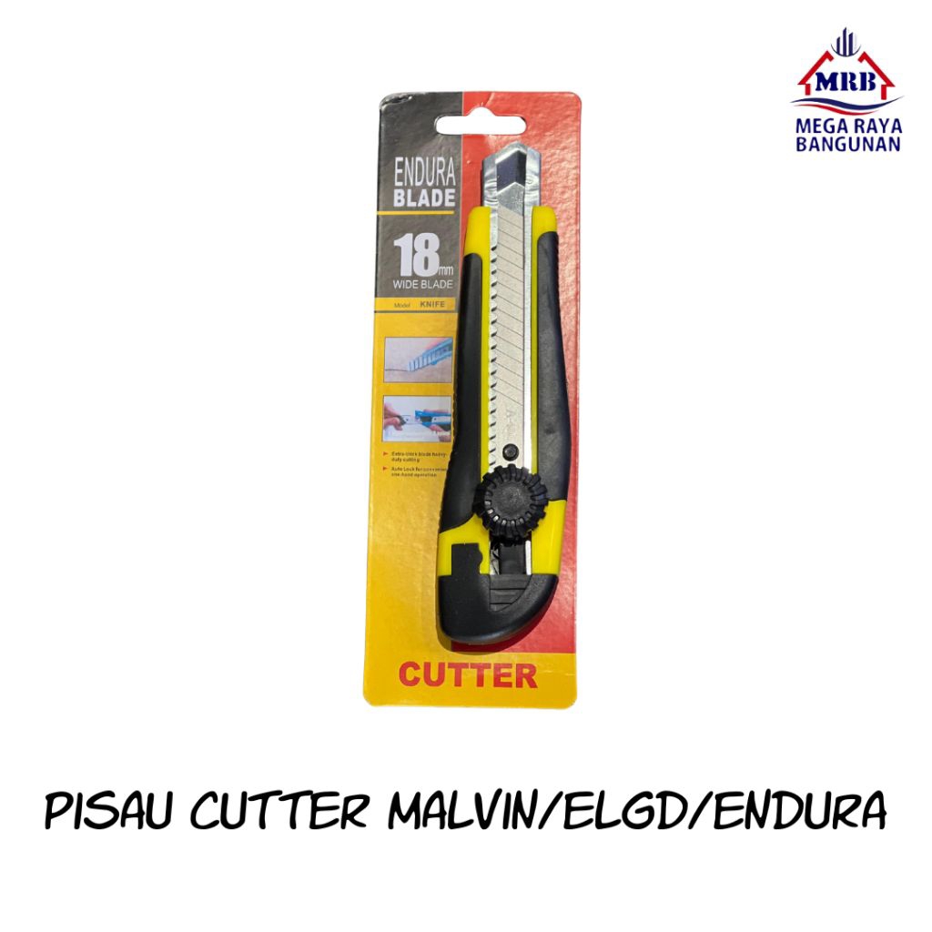 

Pisau Cutter Endura 18mm Heavy Duty Snap-Off Blade | Pemotong Multifungsi Kuat Alat Plastik Stainless