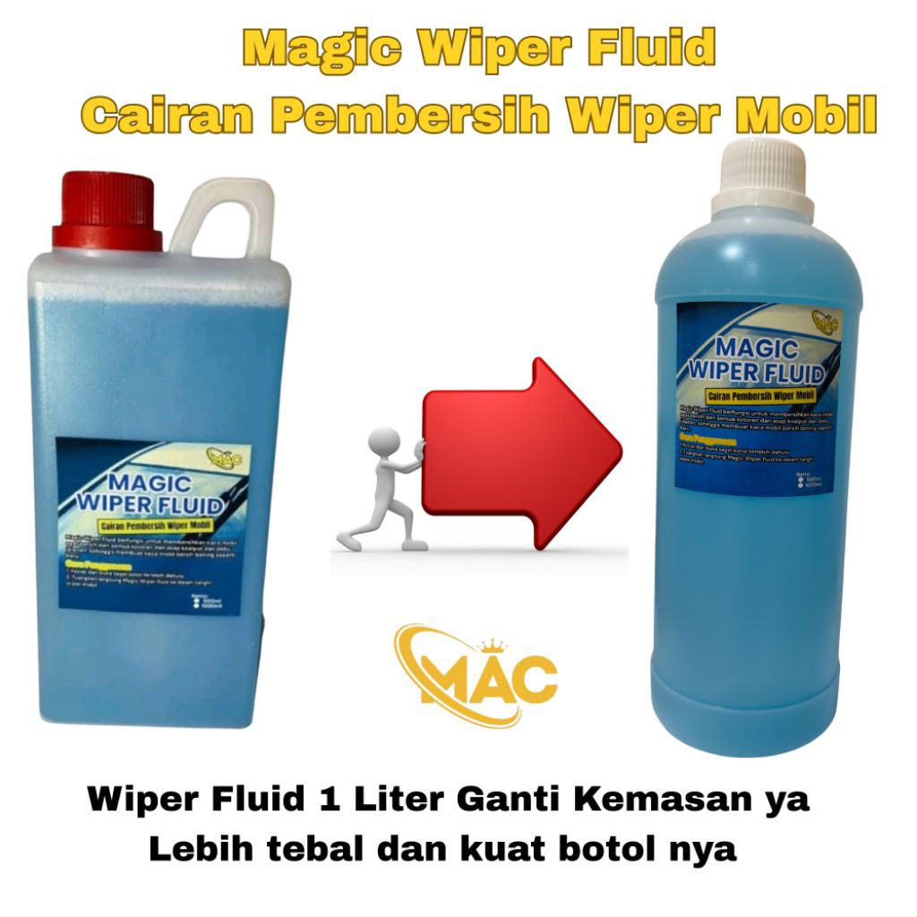 Magic Wiper Fluid Cairan Pembersih Kaca Mobil Anti Jamur dan Debu Sabun Wiper Anti Buram