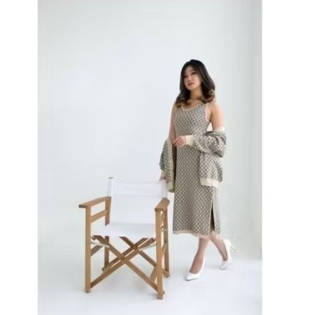 PRELOVED LUNETA / LUKNITS dress dan cardigan set