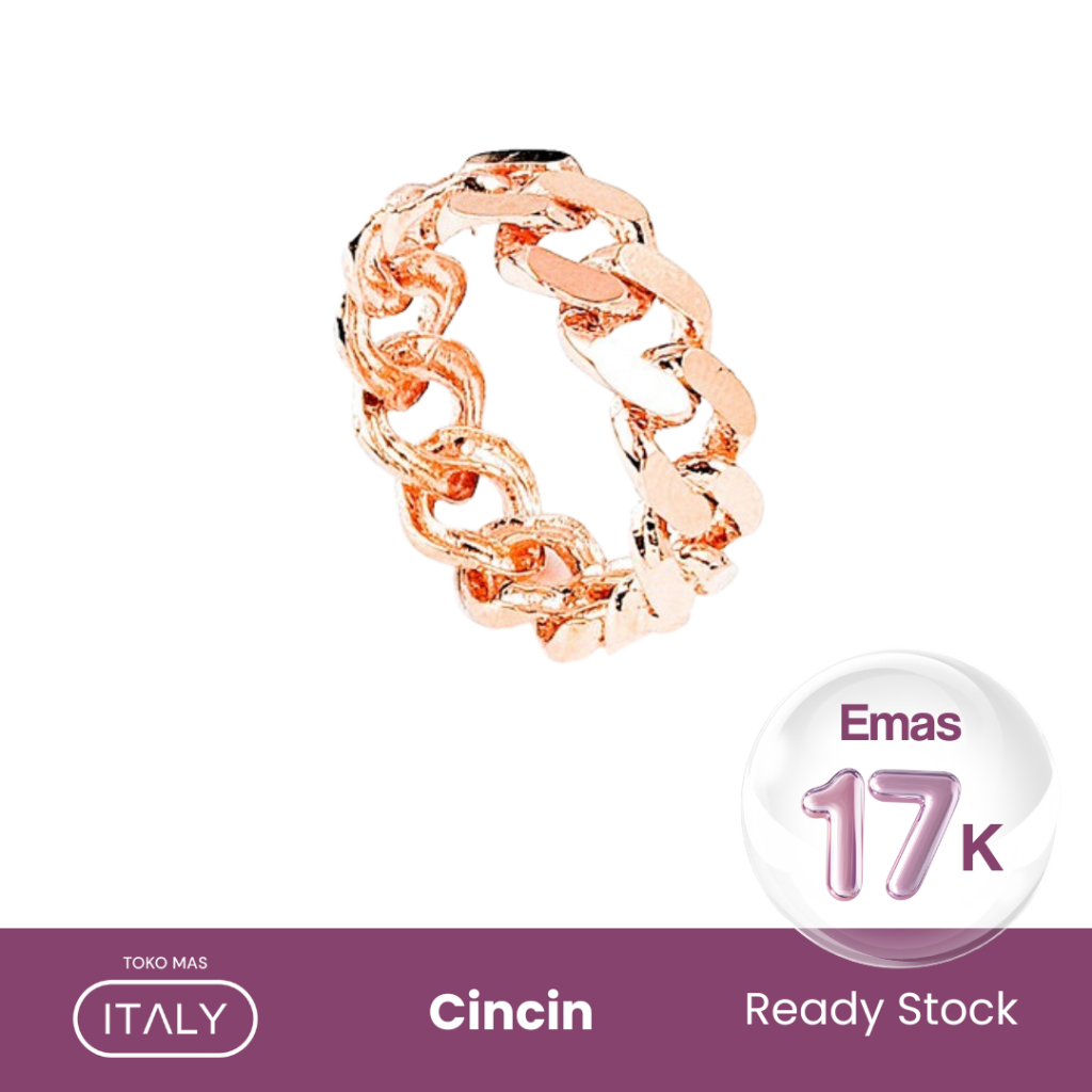 CINCIN EMAS SISIK NAGA ROSE 750 17K