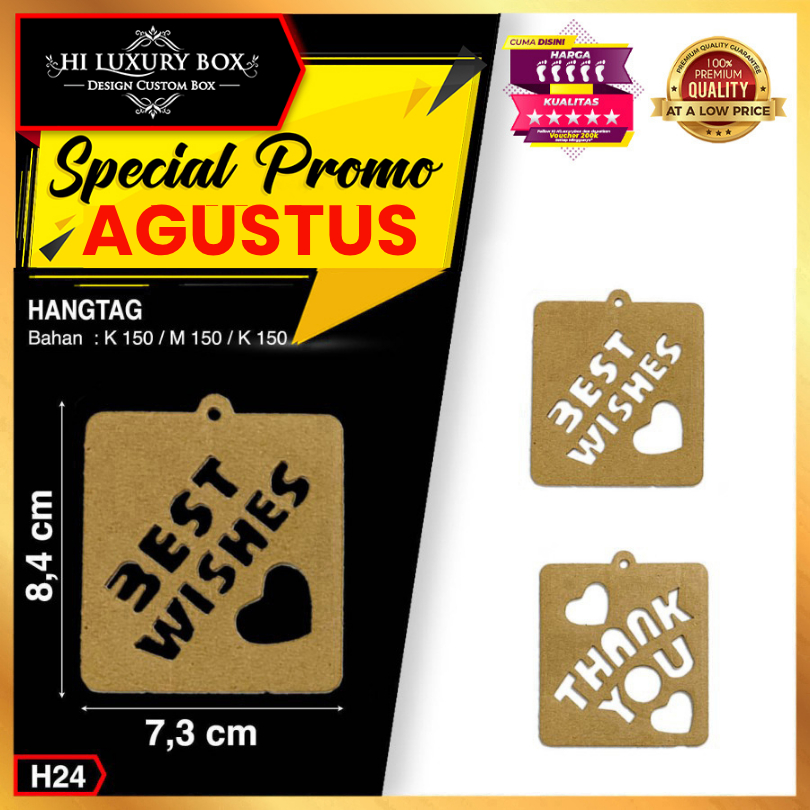 

Hang Tag | Label Baju | Hangtag Polos | Kraft | Murah | 7.2x8.3 Hangtag Baju h24