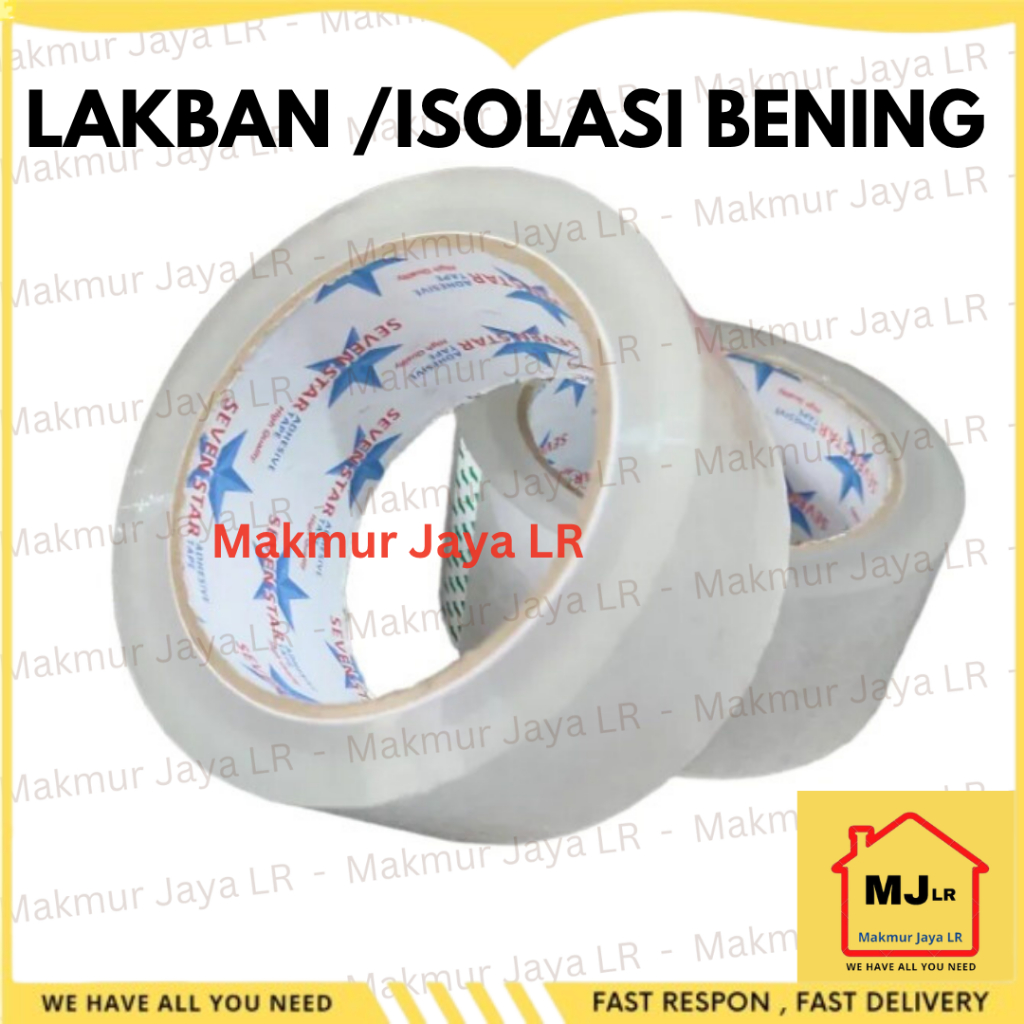 

( ECER per biji ) LAKBAN BENING TRANSPARANT PREMIUM Isolasi Selotip Melekat Kuat Adhesive Tape HIGH QUALITY Solasi Transparan Plakban Packing Bungkus Paket