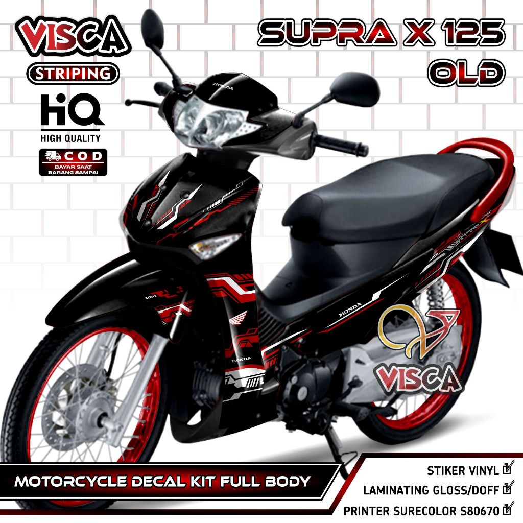 Decal Supra X 125 Lama Full Body - Stiker Supra X 125 Lama Keren - Striping Supra X 125 Lama Variasi