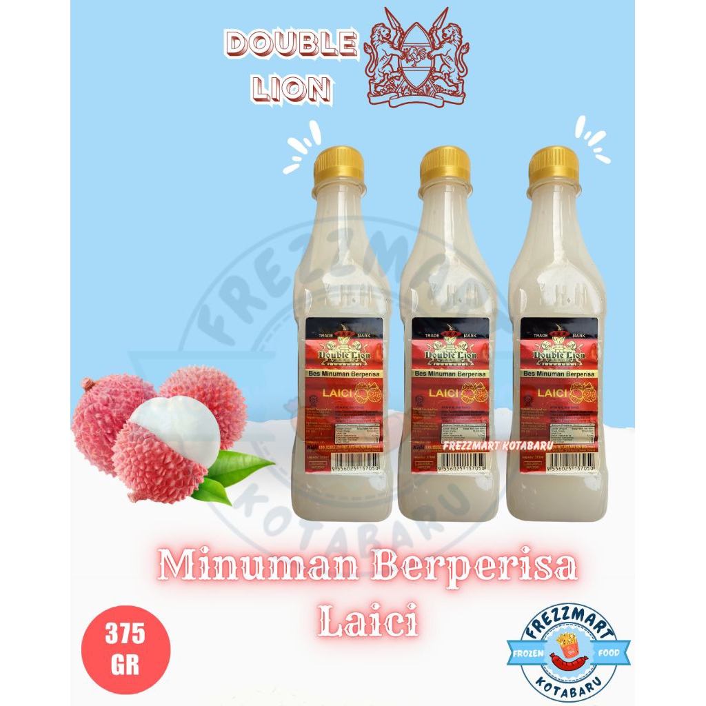 

Sirup Double Lion Rasa Laici Leci 375 GR Frezzmart Kotabaru