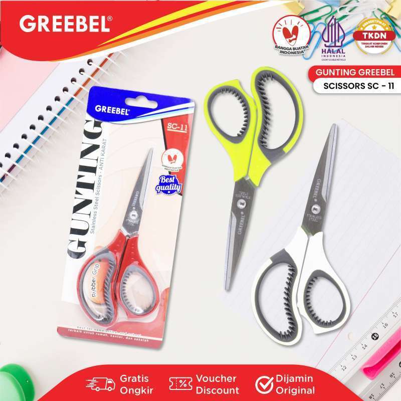 

( 1 BIJI ) GREEBEL Gunting Sedang Scissor (GUNTING SC-11) / Gunting Stainless / Anti Karat Nyaman Digenggam