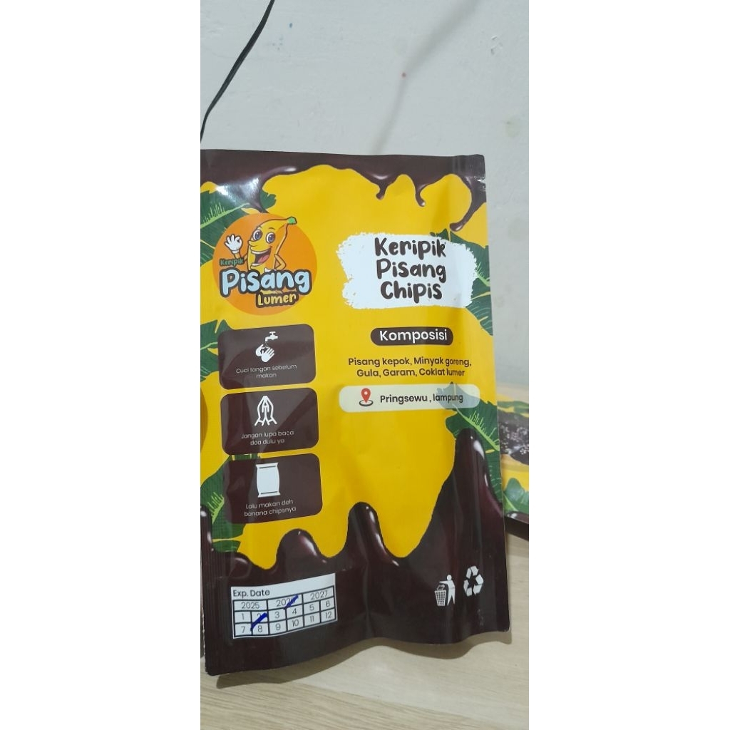 

keripik pisang coklat lumer