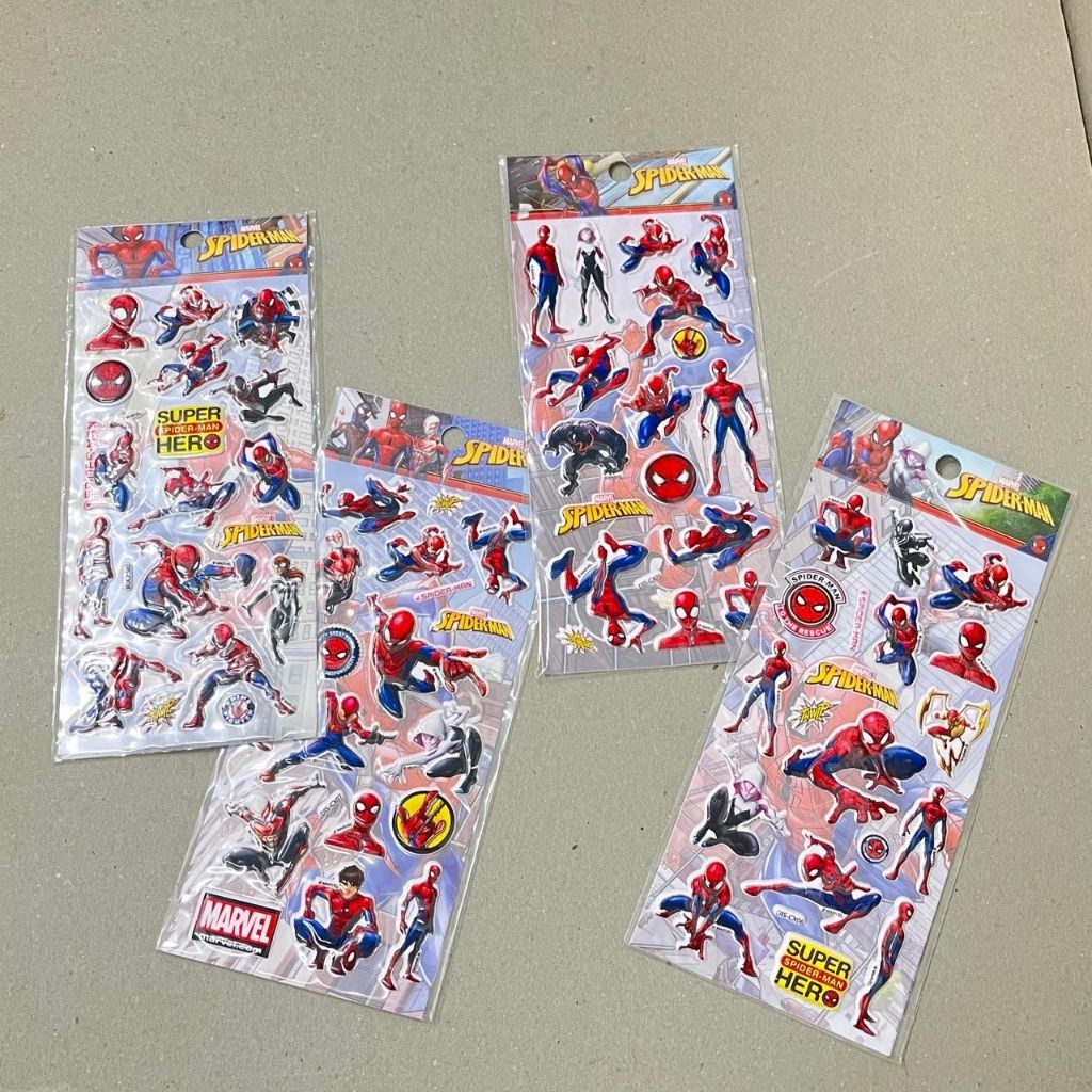 

Stiker Spiderman timbul untuk anak