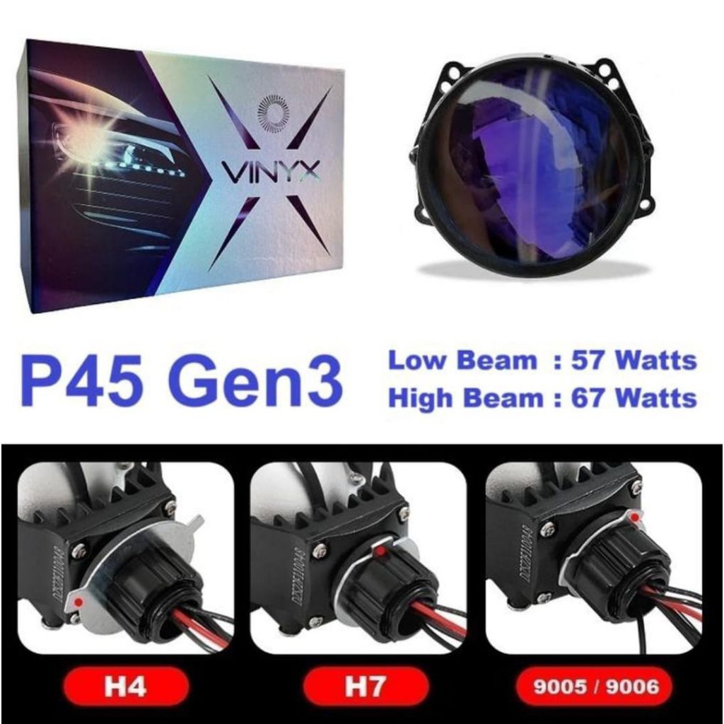 Lensa Lampu LED Vinyx P45 Gen3 Laser Projector Gen 3 Projie Biled 3 Inch Inch Inch