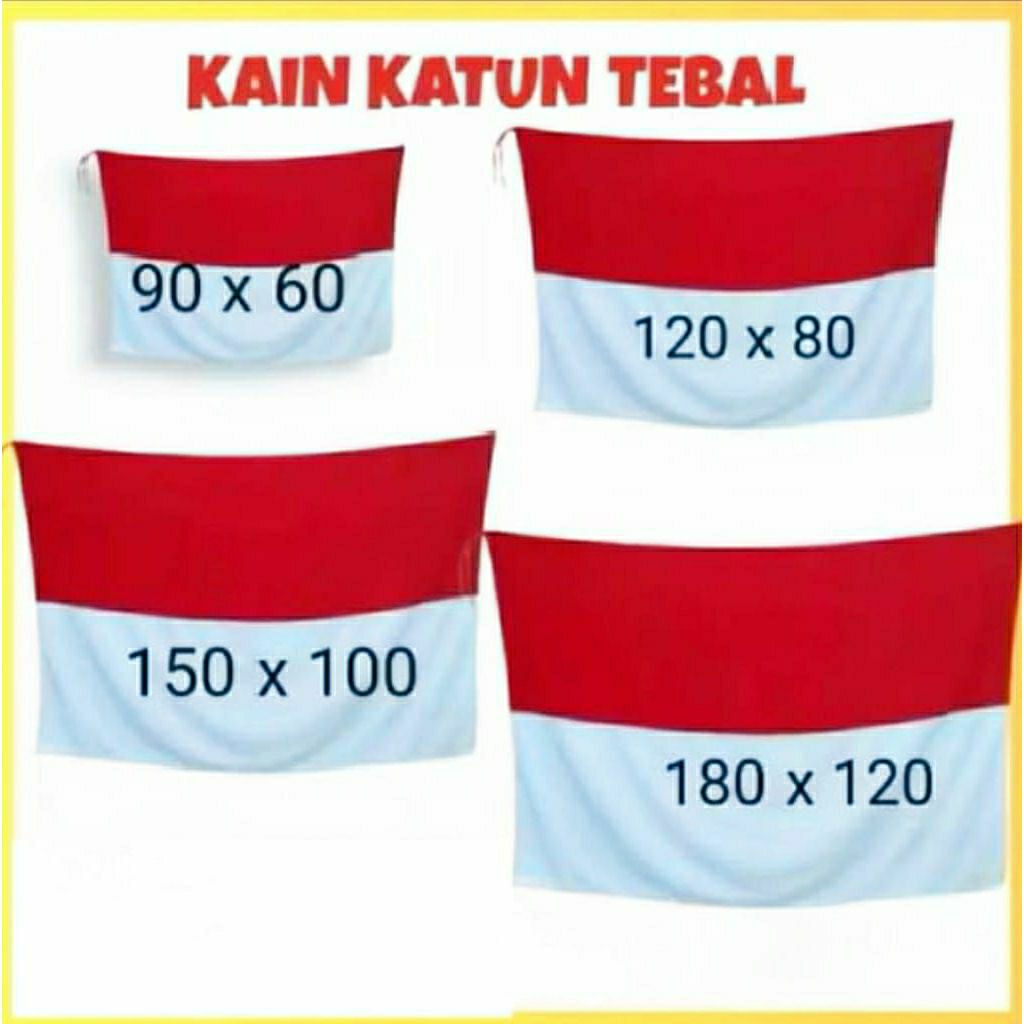 BENDERA MERAH PUTIH KAIN KATUN