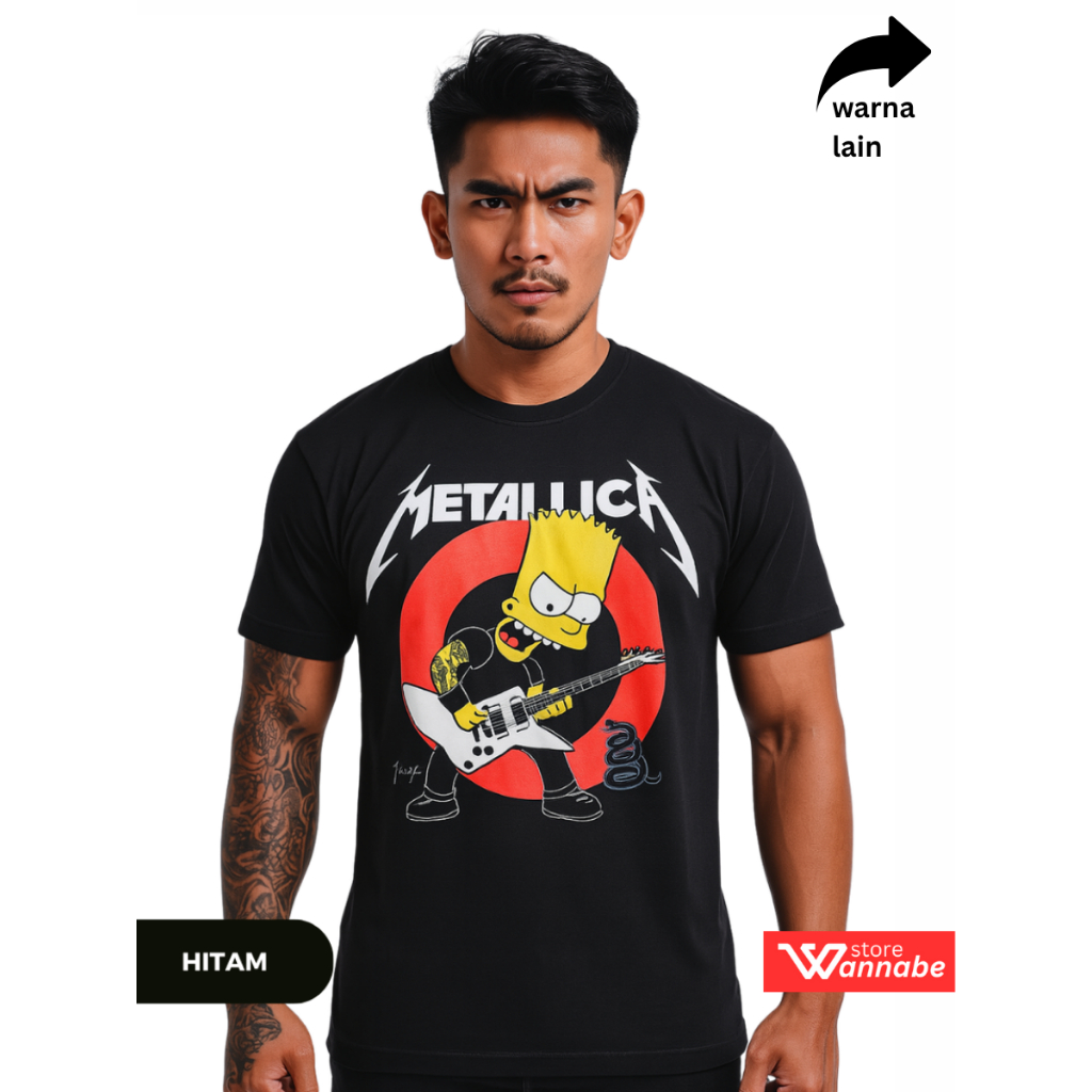 Kaos Band METALLICA Dewasa S–7XL Big Size Jumbo & Anak XS–XL | Baju Musik Metal Couple Keluarga Katu