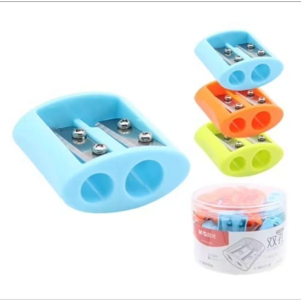 

[1PCS] M&G Pencil Sharpener Double Hole/Serutan Pensil 2 lubang/Rautan Pensil 2 lubang