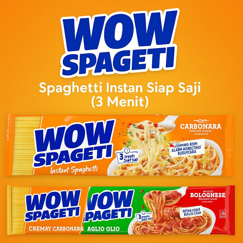 

WOW SPAGETI - Spaghetti Instan 3 Menit | Carbonara / Aglio Olio / Bolognese
