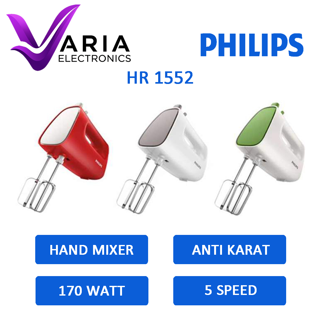 MIXER HAND / HAND MIXER / PENGADUK ADONAN PHILIPS HR-1552 TURBO SPEED