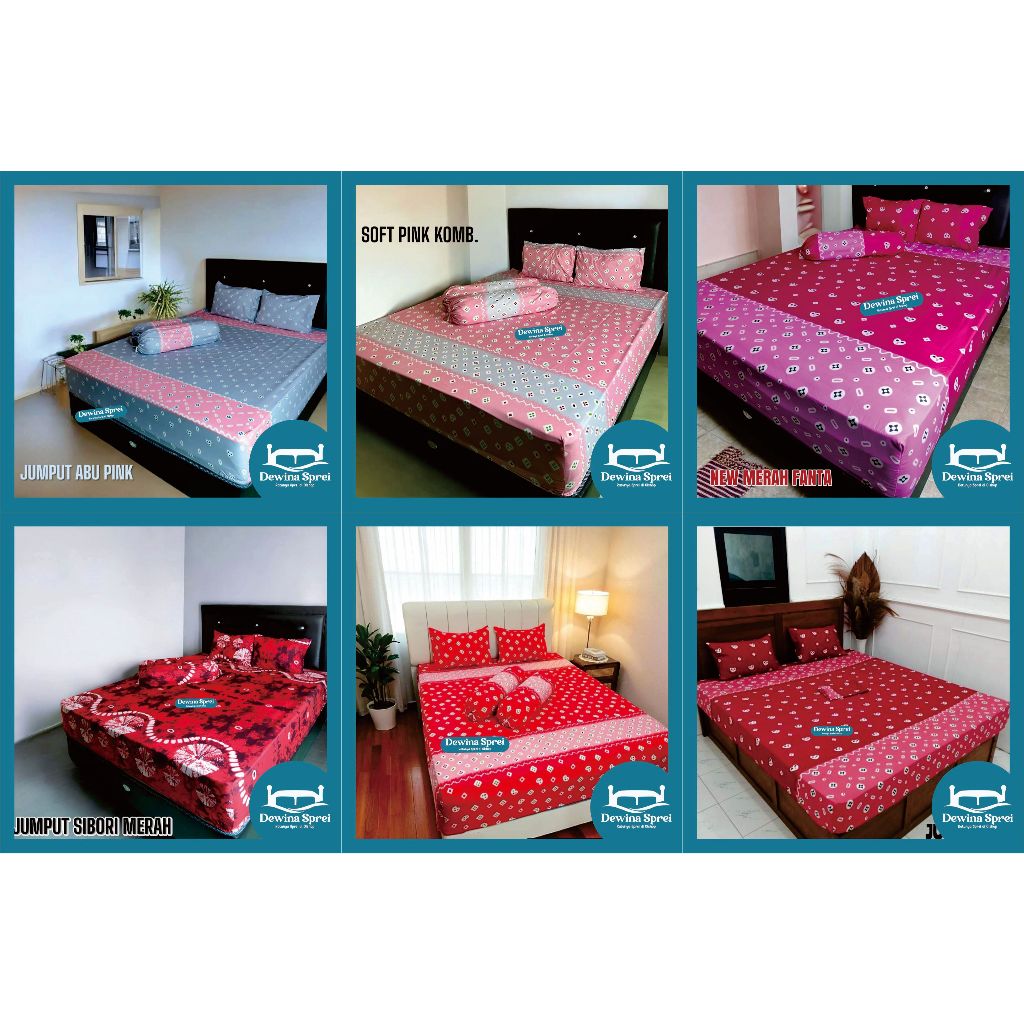 RATUNYA SPREI - Sprei Batik Solo Motif Jumputan (Tinggi 40 cm) ukuran 120x200 160x200 180x200 200x20