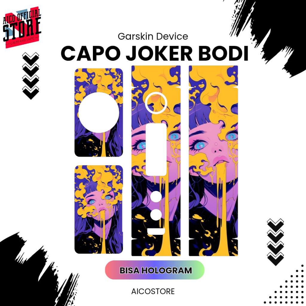 

stiker cover cutting premium capoo joker bagian bodi samping
