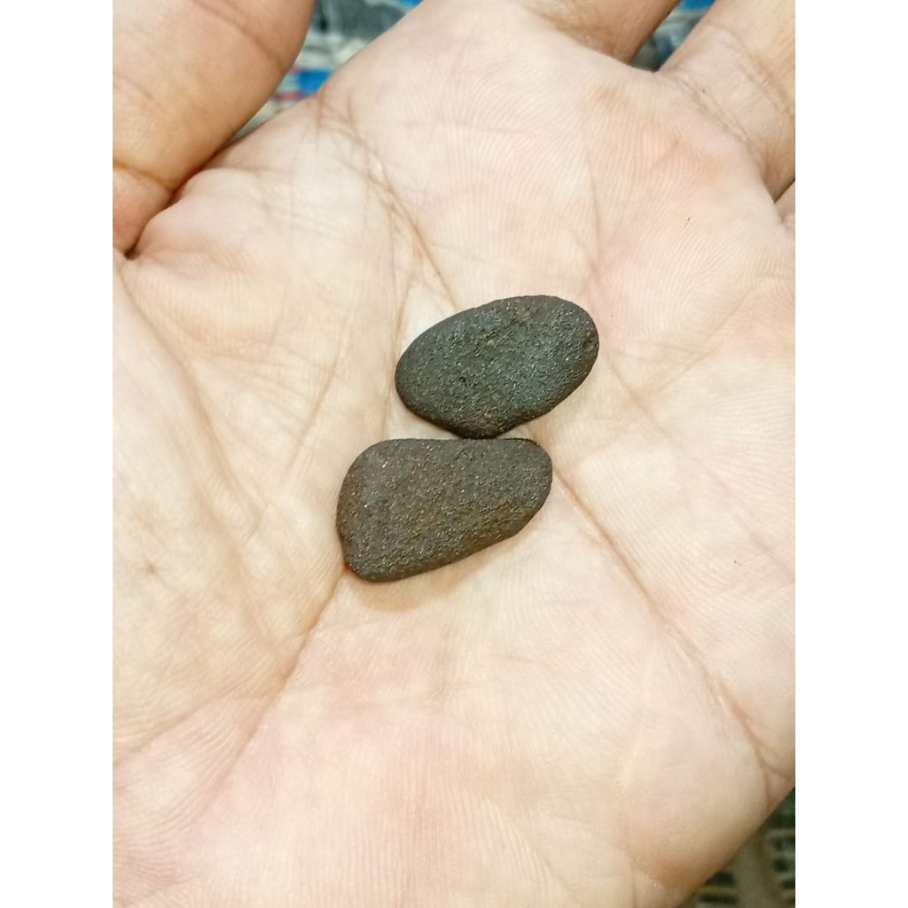 batu meteor ledrekan besi sepasang