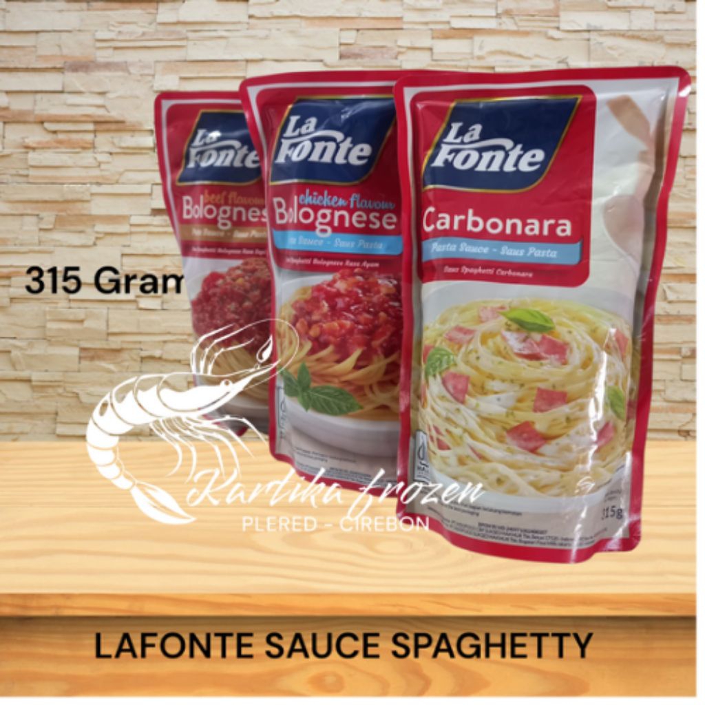 

LAFONTE SAUCE SPAGHETTI/BOLOGNESE 315 GR, Rasa Daging Sapi & Ayam