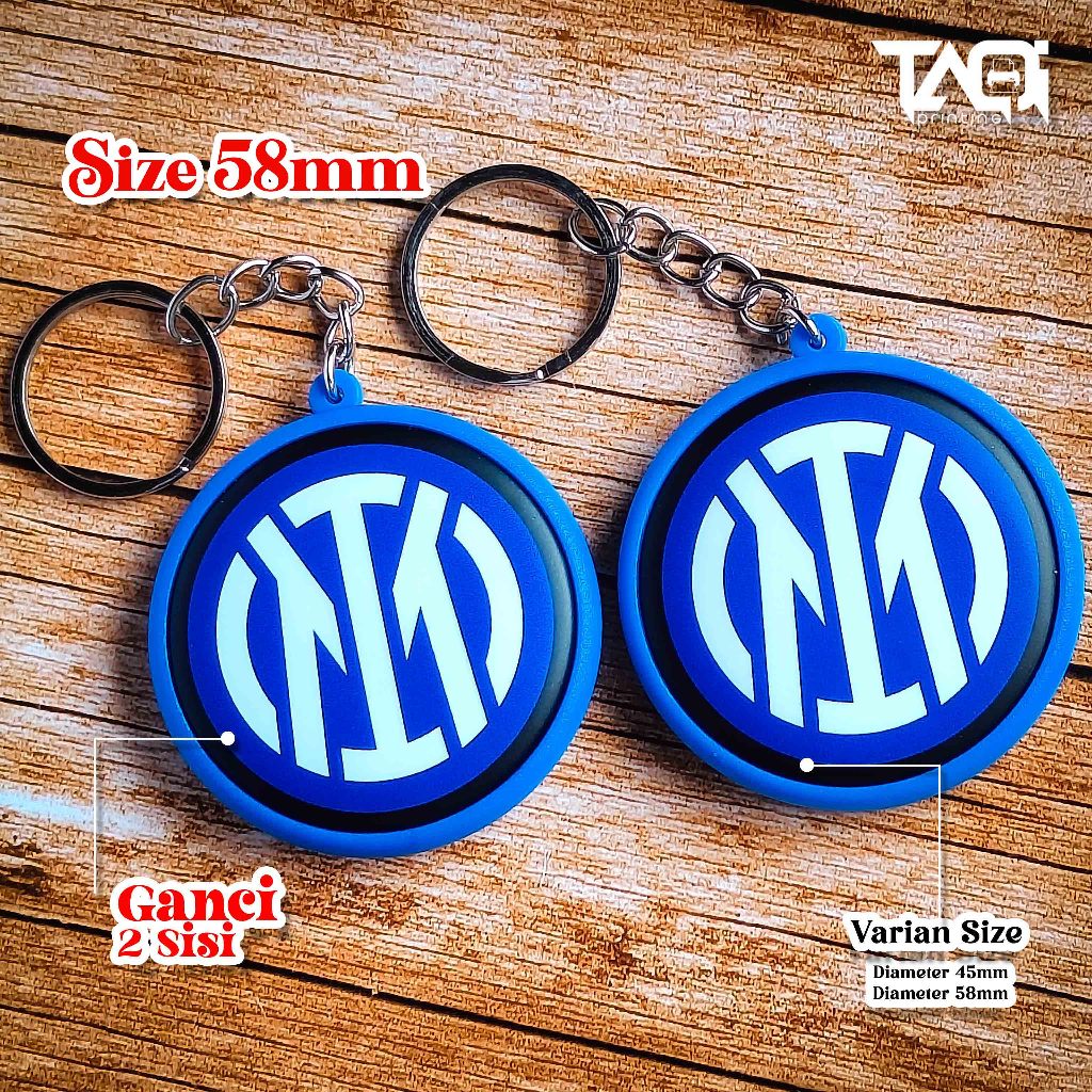 Inter Milan Keychain Inter Milan Gantungan Kunci Inter Milan Size 58mm