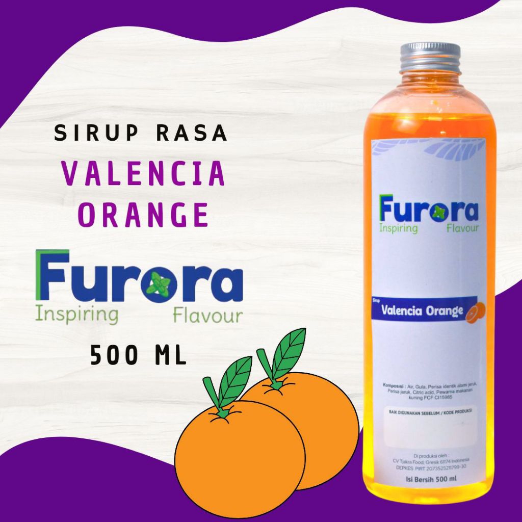 

Sirup Jeruk Valencia 500 ml - Furora Syrup l Sirup Cafe l Valencia Orange