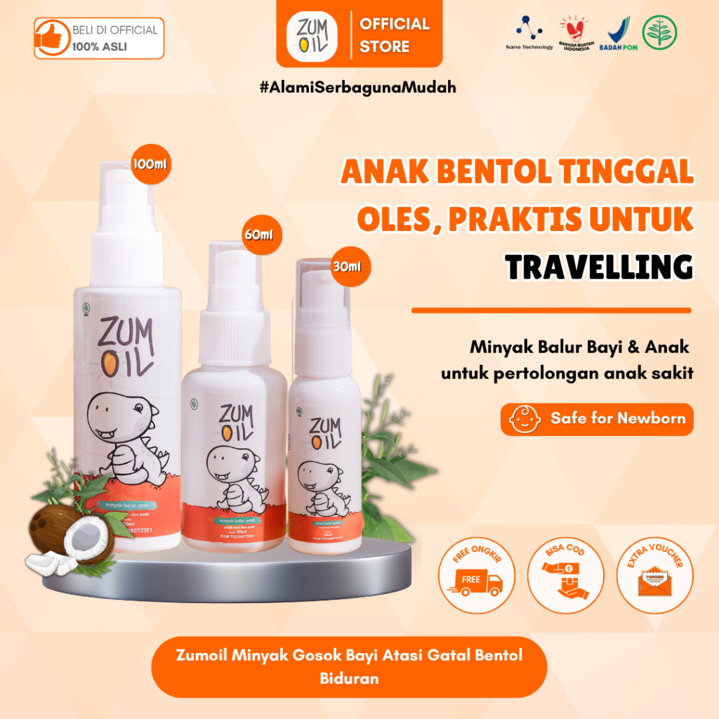 Zumoil Minyak Gosok Bayi Atasi Gatal Bentol Biduran