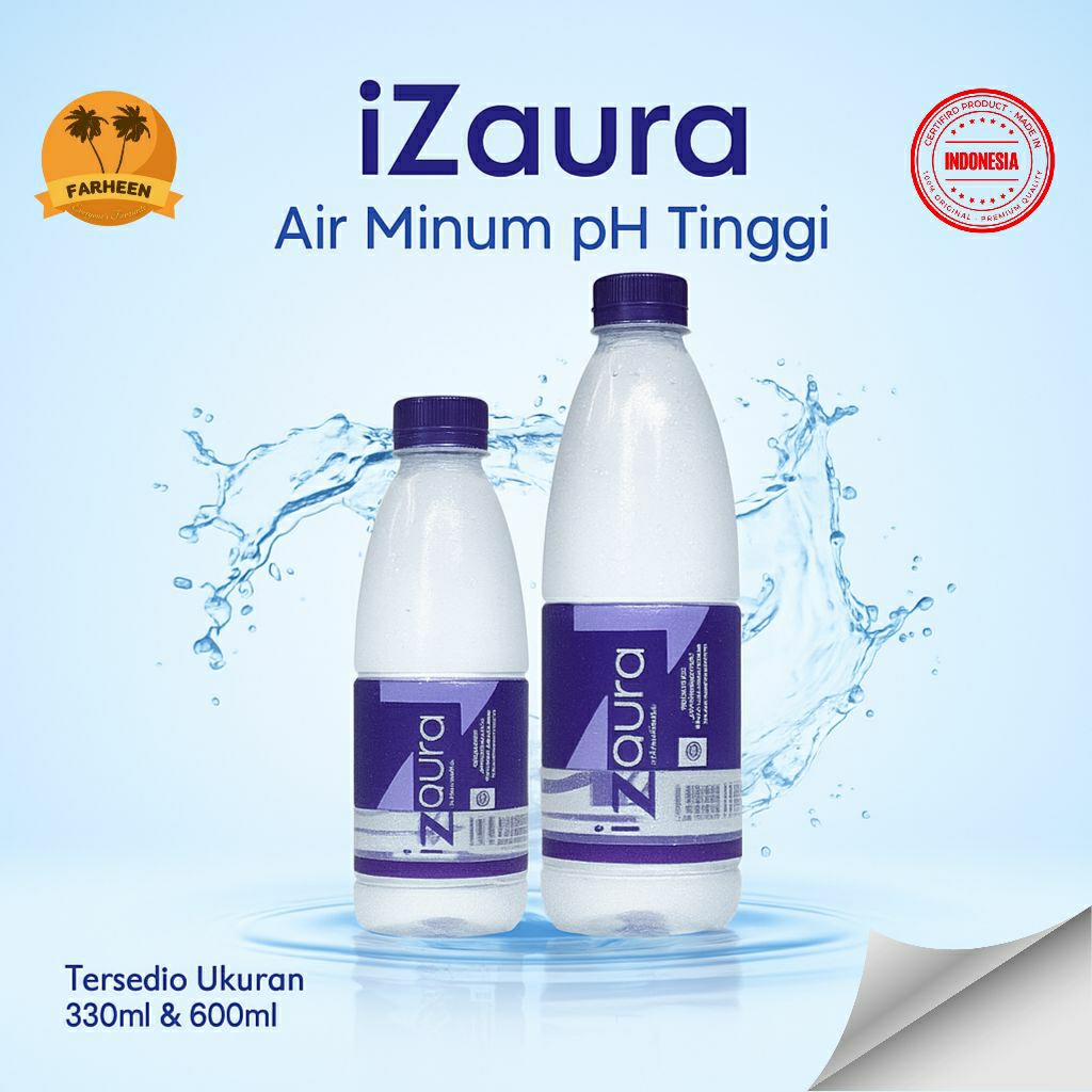 IZAURA Jaminan Kualitas Keaslian Air Minum iZaura pH Tinggi 1 Dus Air iZaura Air Alkali Siap Kirim