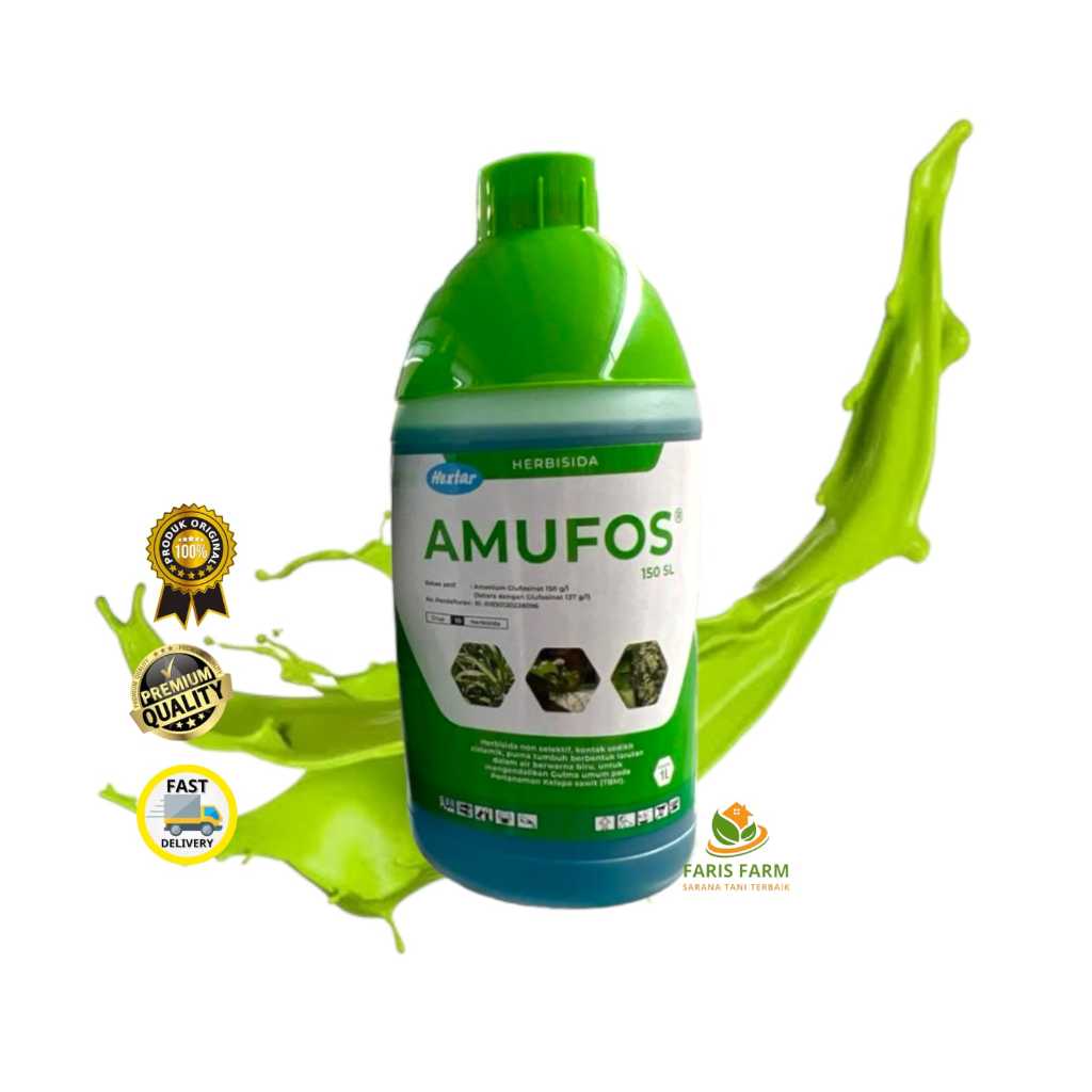 Amufos 1 Liter Obat Rumput Liar Lulangan / Herbisida Rumput Berdaun Keras